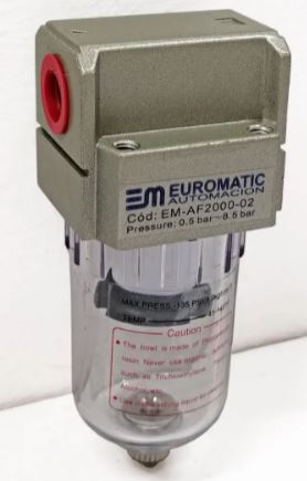 Filtro de aire comprimido humedad y particulas 1/4"
