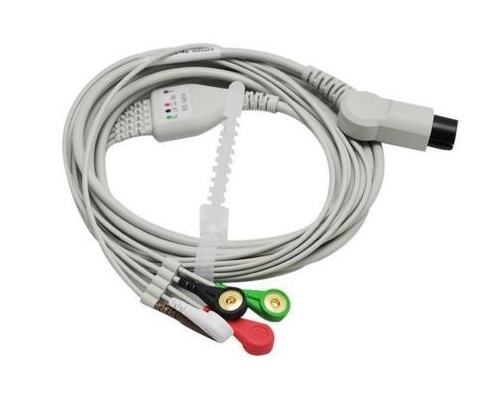 Cable ECG paciente 5 latiguillos p/ monitor. Mindray, Edan, Contec.